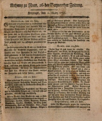 Bayreuther Zeitung Freitag 1. März 1793