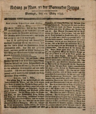 Bayreuther Zeitung Montag 11. März 1793