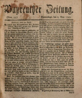 Bayreuther Zeitung Donnerstag 2. Mai 1793