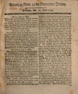 Bayreuther Zeitung Samstag 18. Mai 1793