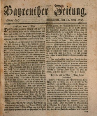 Bayreuther Zeitung Samstag 18. Mai 1793