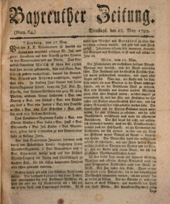 Bayreuther Zeitung Dienstag 28. Mai 1793