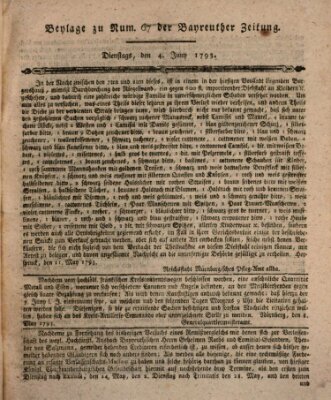 Bayreuther Zeitung Dienstag 4. Juni 1793