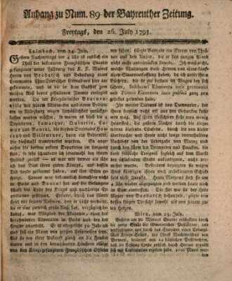 Bayreuther Zeitung Freitag 26. Juli 1793