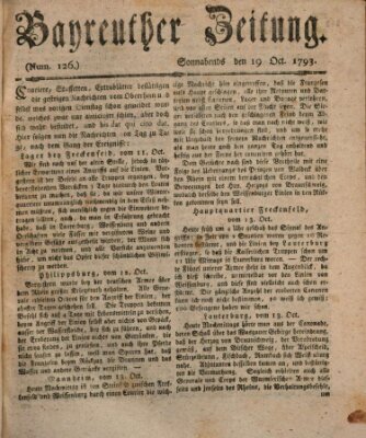 Bayreuther Zeitung Samstag 19. Oktober 1793