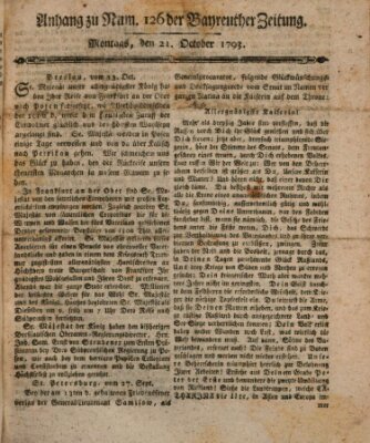 Bayreuther Zeitung Montag 21. Oktober 1793