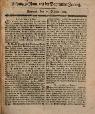 Bayreuther Zeitung Freitag 25. Oktober 1793