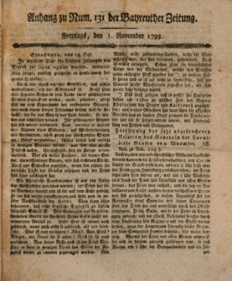 Bayreuther Zeitung Freitag 1. November 1793