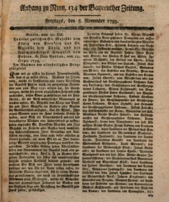 Bayreuther Zeitung Freitag 8. November 1793