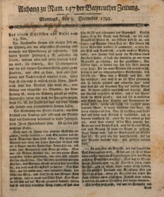 Bayreuther Zeitung Montag 9. Dezember 1793