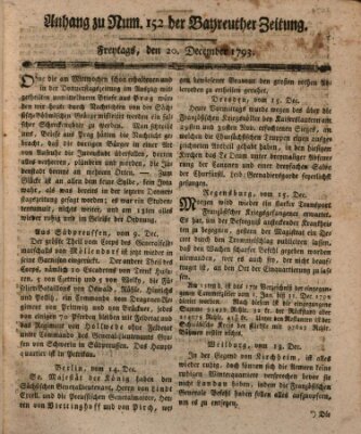 Bayreuther Zeitung Freitag 20. Dezember 1793