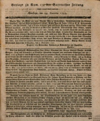 Bayreuther Zeitung Dienstag 24. Dezember 1793