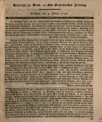 Bayreuther Zeitung Dienstag 4. Februar 1794