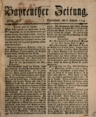 Bayreuther Zeitung Donnerstag 6. Februar 1794