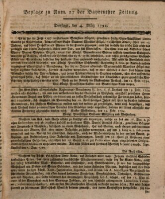 Bayreuther Zeitung Dienstag 4. März 1794