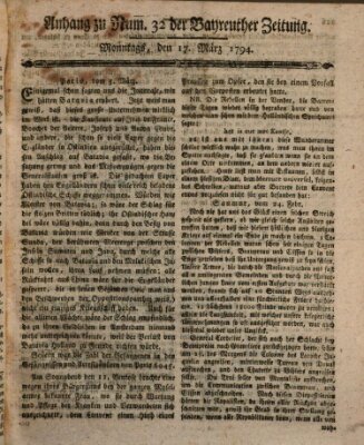 Bayreuther Zeitung Montag 17. März 1794