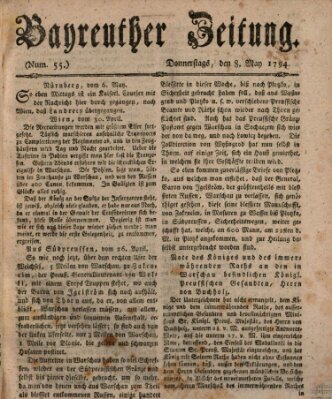 Bayreuther Zeitung Donnerstag 8. Mai 1794