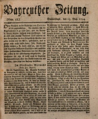 Bayreuther Zeitung Donnerstag 15. Mai 1794