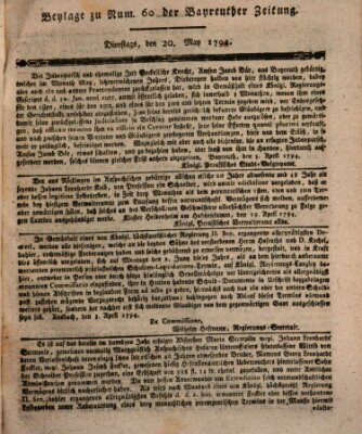 Bayreuther Zeitung Dienstag 20. Mai 1794