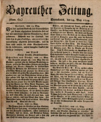 Bayreuther Zeitung Samstag 24. Mai 1794