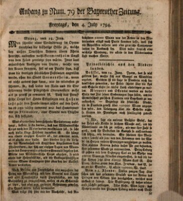 Bayreuther Zeitung Freitag 4. Juli 1794