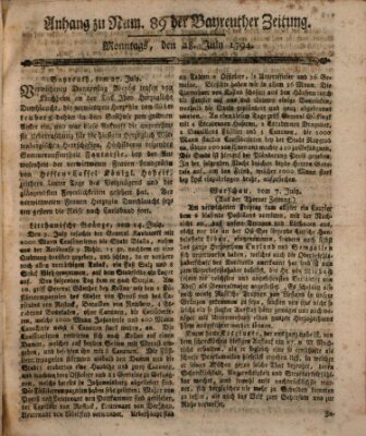 Bayreuther Zeitung Montag 28. Juli 1794