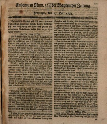 Bayreuther Zeitung Freitag 17. Oktober 1794