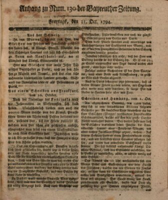 Bayreuther Zeitung Freitag 31. Oktober 1794