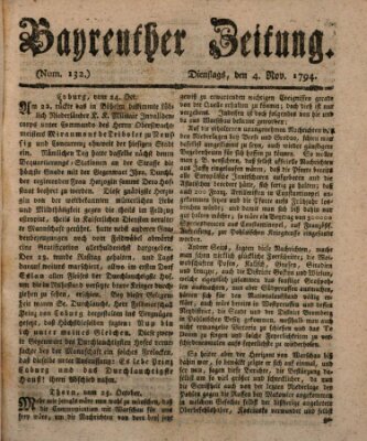 Bayreuther Zeitung Dienstag 4. November 1794