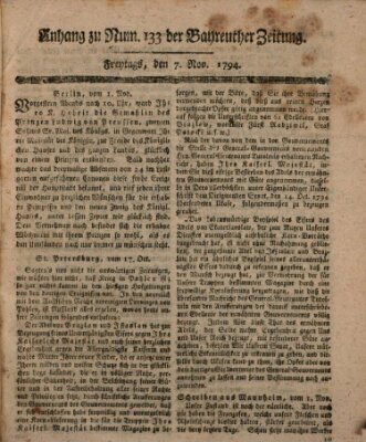 Bayreuther Zeitung Freitag 7. November 1794