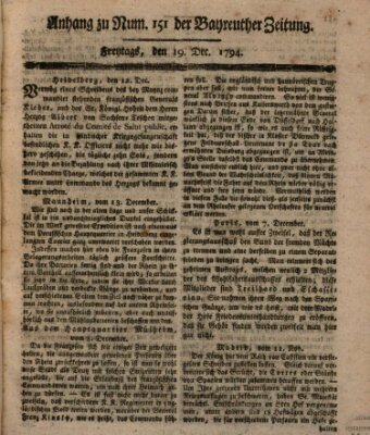 Bayreuther Zeitung Freitag 19. Dezember 1794