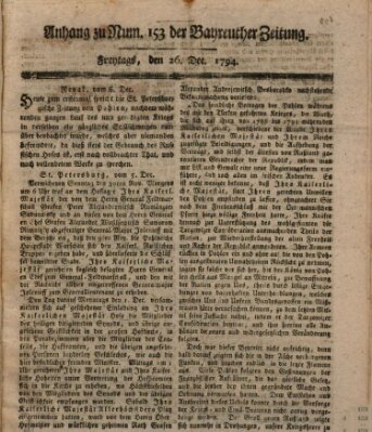 Bayreuther Zeitung Freitag 26. Dezember 1794