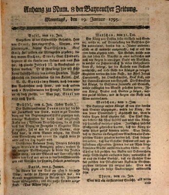 Bayreuther Zeitung Montag 19. Januar 1795