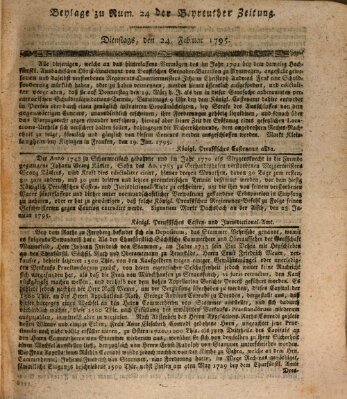 Bayreuther Zeitung Dienstag 24. Februar 1795