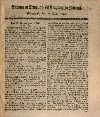 Bayreuther Zeitung Montag 9. März 1795