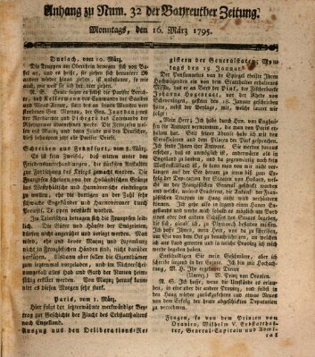 Bayreuther Zeitung Montag 16. März 1795