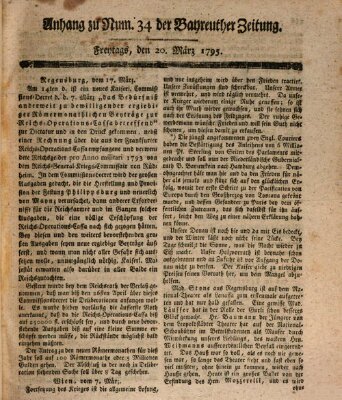 Bayreuther Zeitung Freitag 20. März 1795