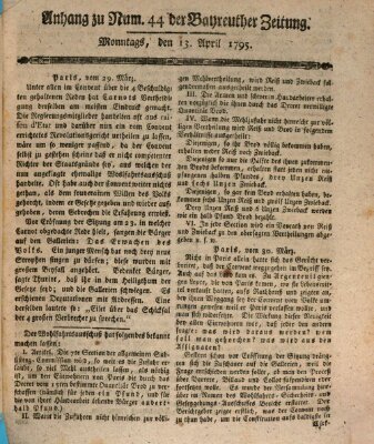 Bayreuther Zeitung Montag 13. April 1795