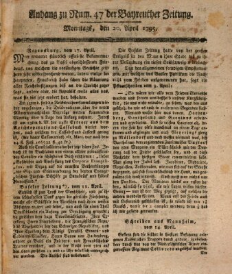 Bayreuther Zeitung Montag 20. April 1795