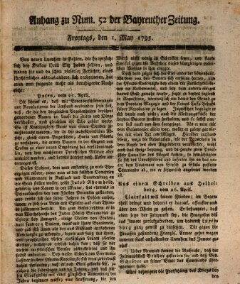 Bayreuther Zeitung Freitag 1. Mai 1795