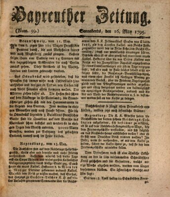 Bayreuther Zeitung Samstag 16. Mai 1795