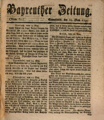 Bayreuther Zeitung Samstag 23. Mai 1795