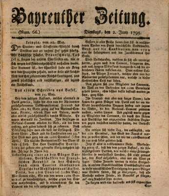 Bayreuther Zeitung Dienstag 2. Juni 1795