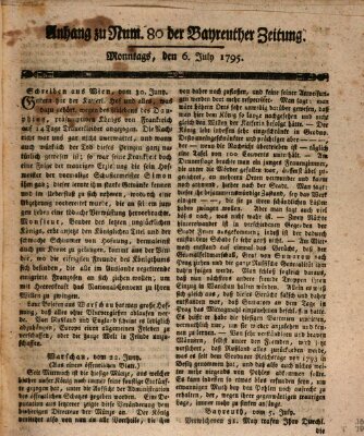 Bayreuther Zeitung Montag 6. Juli 1795