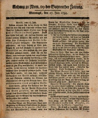 Bayreuther Zeitung Montag 27. Juli 1795