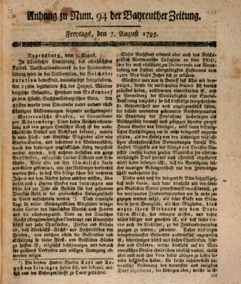 Bayreuther Zeitung Freitag 7. August 1795