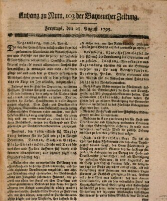 Bayreuther Zeitung Freitag 28. August 1795