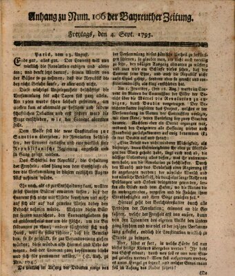 Bayreuther Zeitung Freitag 4. September 1795