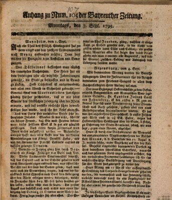 Bayreuther Zeitung Montag 7. September 1795