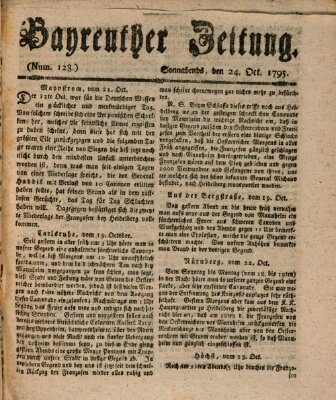 Bayreuther Zeitung Samstag 24. Oktober 1795